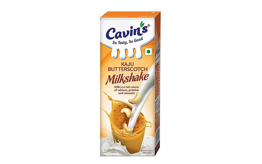 Cavin's Kaju Butterscotch Milkshake   Tetra Pack  180 millilitre